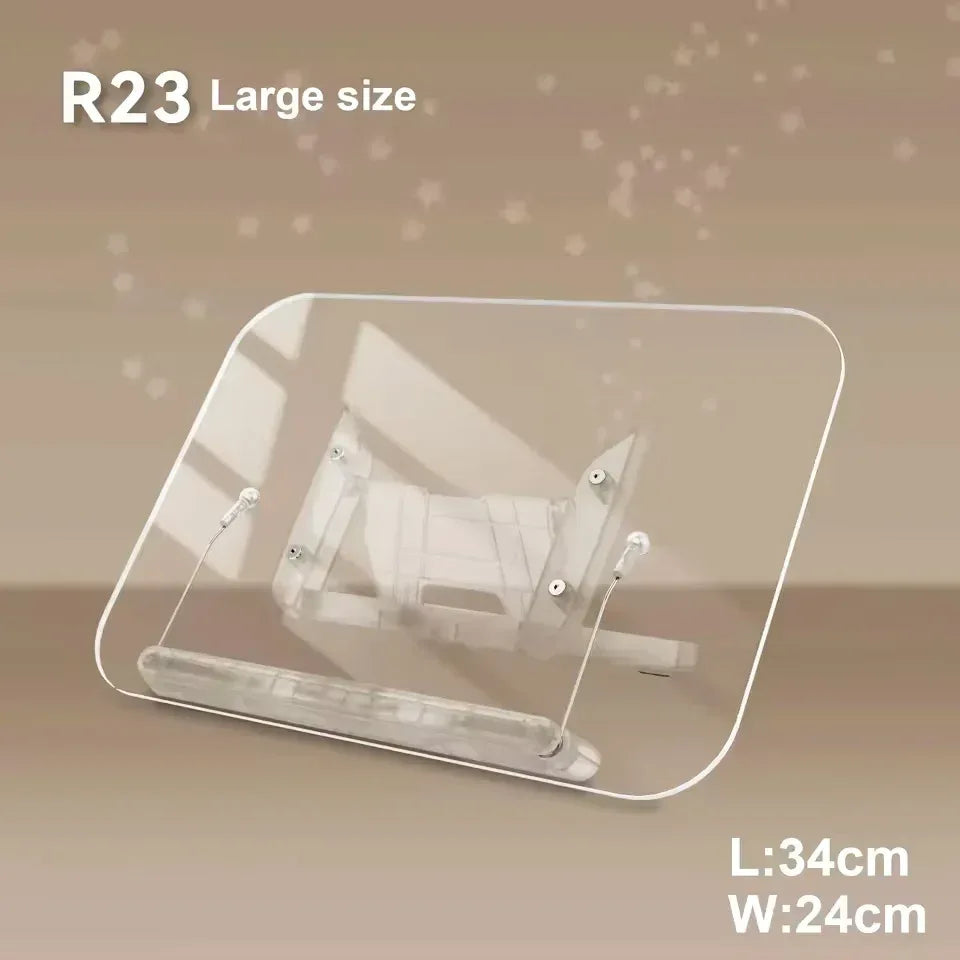NEW Book Stand for Reading Adjustable Book Holder with 360° Rotating Base Elastic Page Clips Foldable Desktop Riser Stand - Urbizia
