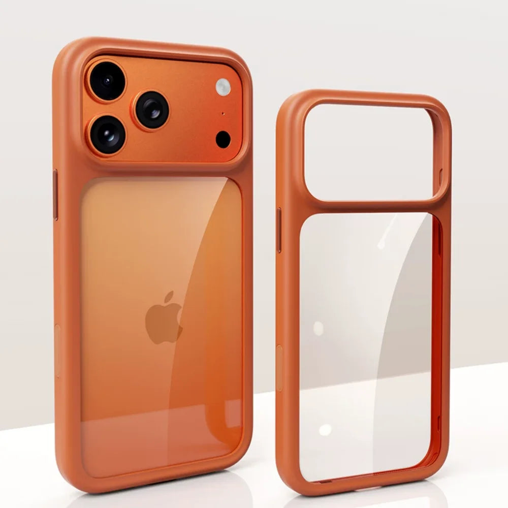 Smart Camera Touch Button Crystal Clear Blackplate Phone Case For iPhone 18 17 Pro Max 18Pro Soft Silicone Edge Shockproof Cover