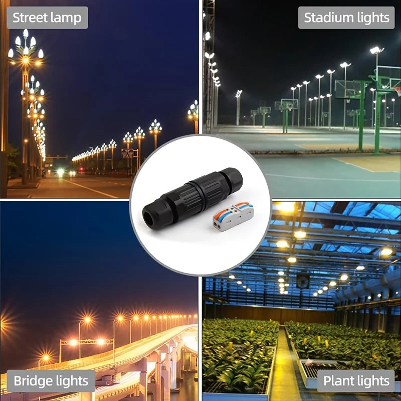 1/2Pcs IP68 Waterproof Joint Wire Quick Connection Connector 2/3 Pin Solder Less LED Lamp Wiring Outdoor Rainproof Terminal
