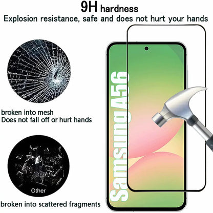 2/4PCS Cristal Templado For Samsung Galaxy A56 A55 A54 A53 Tempered Glass For Samsung A17 A27 A37 A57 A36 A26 A16 Screen Protector Samsung S26 S25 S24 Ultra Phone Protective Film