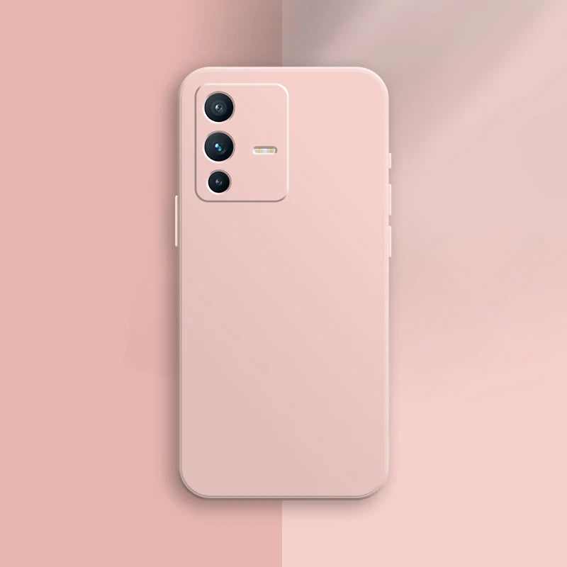 Soft Square Liquid Silicone Case for VIVO V23 Pro V23E V23Pro 5G Luxury Original Camera Protection Couples Cover Ultrathin Funda