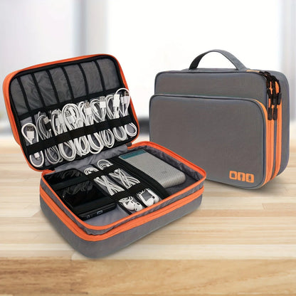 Multi-Layer Travel Cable & Electronics Organizer Bag