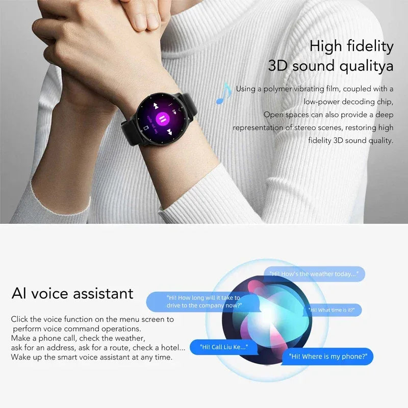 New Smart Watch Men Sports Fitness Watch Heart Rate Full Touch Screen Bluetooth Call 2025 New Ultra Light Smartwatch - Urbizia