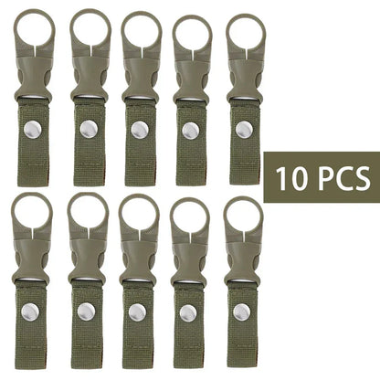 Webbing Buckle Hook Water Bottle Holder Clip Outdoor Nylon EDC Climb Carabiner Belt Backpack Hanger Camp Carabiner Belt Clip