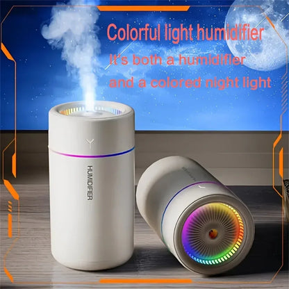 1pc Car Humidifier Colorful LED Aromatherapy Humidifier Silent Ultrasonic Air Aromatherapy Machine Suitable for Bedroom Office - Urbizia