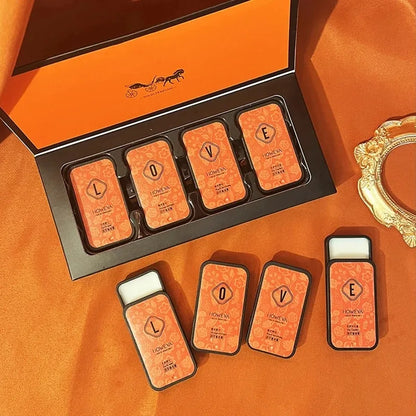 4-Piece Solid Perfume Set, Floral and Fruity Scents, Long-Lasting Fragrance, Delicate Scent and Portable, Suitable for Gifting or Daily Use