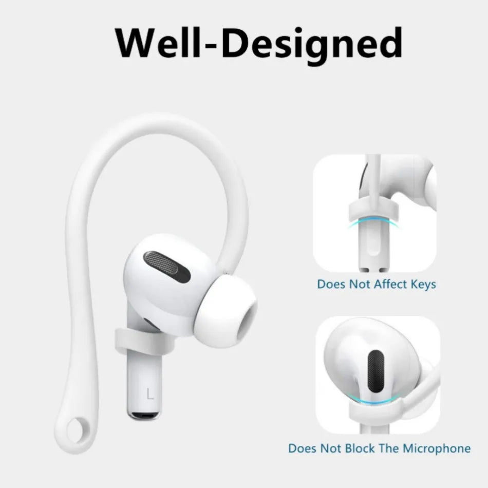 Silicone Ear Hooks For Apple Air Pods Pro2 Accessories Anti-fall Bluetooth Earphone Holder For Airpods 1 2 3 Pro Sports Earhooks
