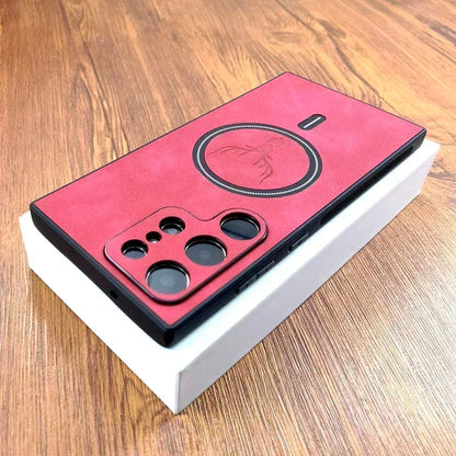 Luxury Leather Magnetic Phone Case for Samsung Ultra Series