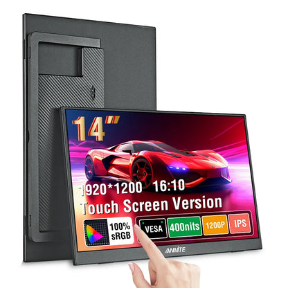 14 Inch Portable Touch Monitor Non-touch Optional 16:10 400cd/m2 Gaming Computer Expand Display For XBox PS4/5 Switch Loptop