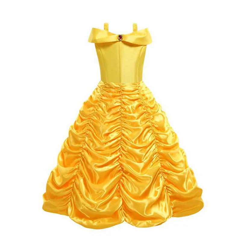 Disney Belle Princess Dress – Beauty and the Beast Halloween Cosplay & Party Gown for Girls 2–10 Yrs