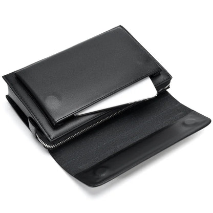 2026 NEW Men's Clutch with Magnetic Buckle and Multiple Card Slots, Large Capacity Wallet Made of Coded Lock PU Leather Men Bag
