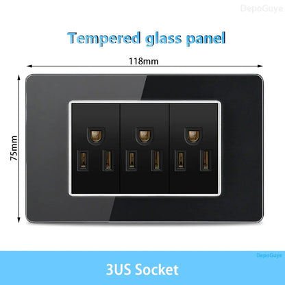 American Thai Standard USB Type-C 20W Fast Charging Power Outlet,Mexico with Smart usb c 3A Socket Wall Electric Light Switch - Urbizia