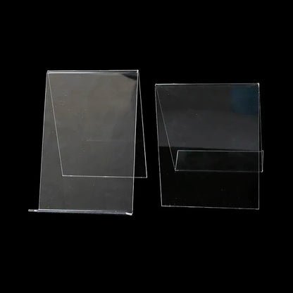Clear Acrylic Book Display Stand - Multi-Angle Adjustable Photo Frame, Brochure Holder, Artwork Organizer for Tabletop Shelf - Urbizia
