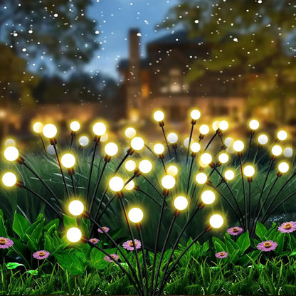 Garden Lights-New Upgraded Solar Powered Firefly Lights Outdoor Waterproof Vibran Garden Lights for Decorationi - Urbizia