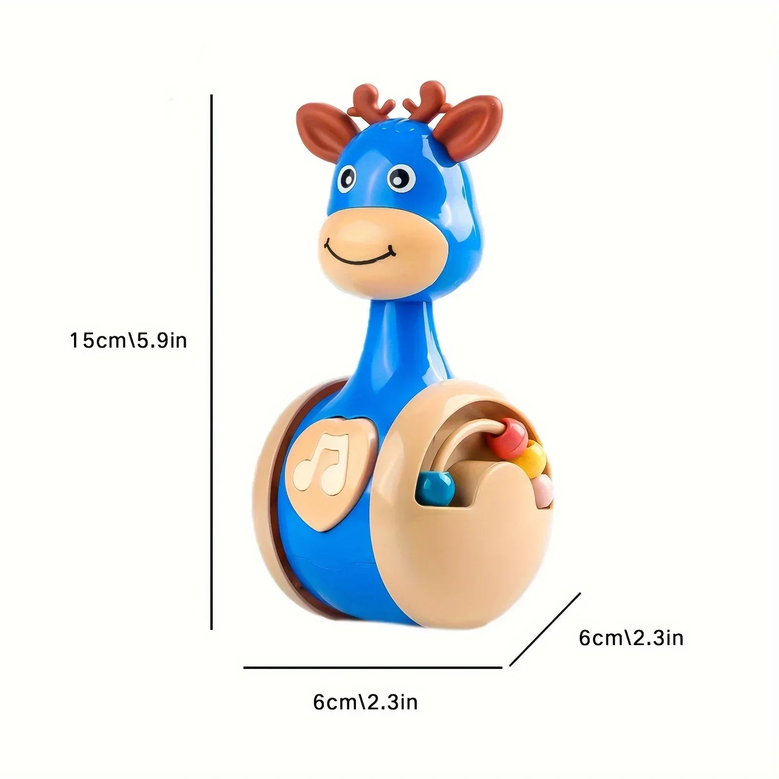 Fawn Sliding Tumbler Toy Rattle Baby Educational Early Education Gift Toy for Baby - Urbizia