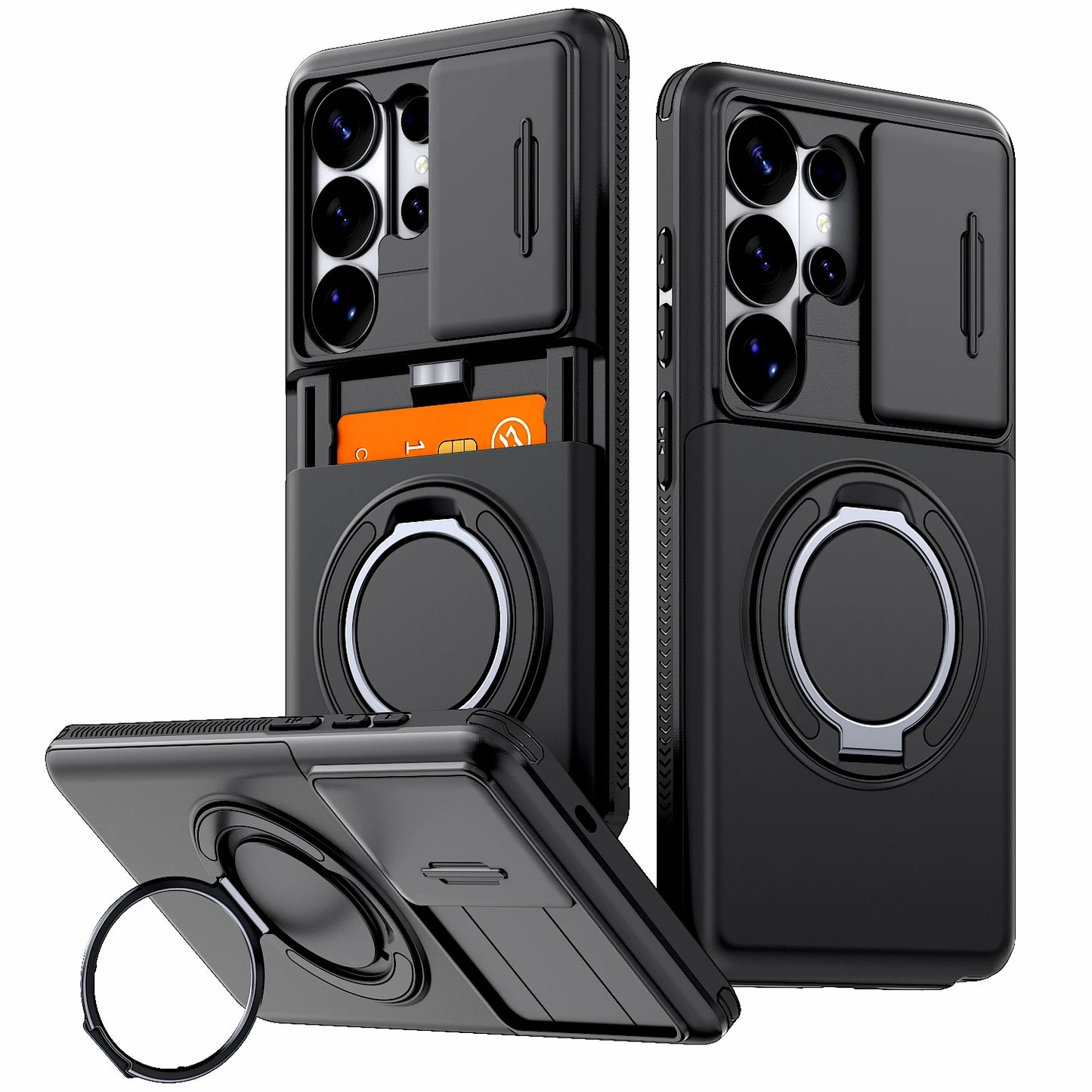 Luxury Wallet Case For Samsung Galaxy S26 S25 S24 Ultra Plus S23Ultra S22Ultra A57 A37 A27 A56 A17 Card Slot Stand Holder Cover
