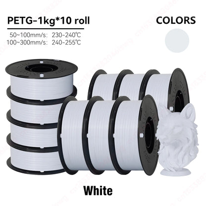 KINGROON 10KG PLA/PETG Filament 1.75mm 3D Printing Plastic Material Accuracy ±0.03mm Fast Shipping Fit Most FDM Printers