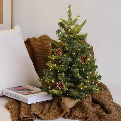 Artificial PVC Christmas Tree – 45cm / 60cm with Pinecones