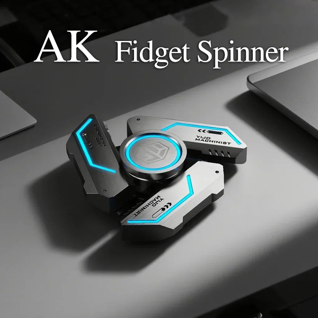Metal Fidget SpinnerGlow in the dark Quiet Bearings, Stress Relief Toy for Kids & Adults, Cool Gift for Anxiety Relief