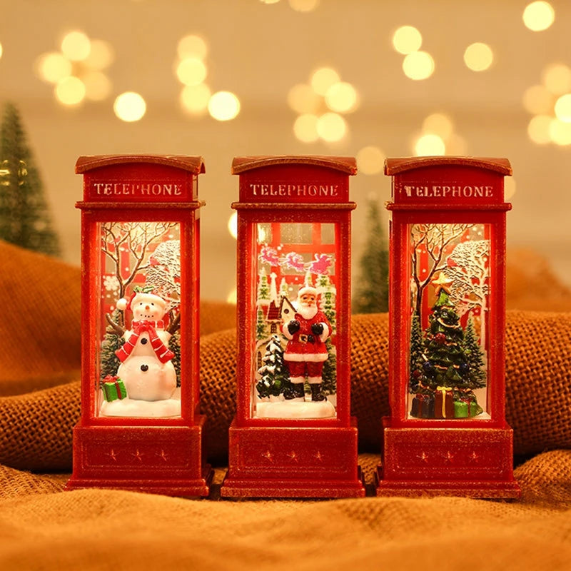 2025 Christmas Phone Booth Lights Ornament