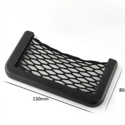 Auto Seat Side Interior Back Sundries Pocket Mesh Storage Bag Phone Net Pocket Holder Car Storage Bag Elastic Flexible Nets - Urbizia