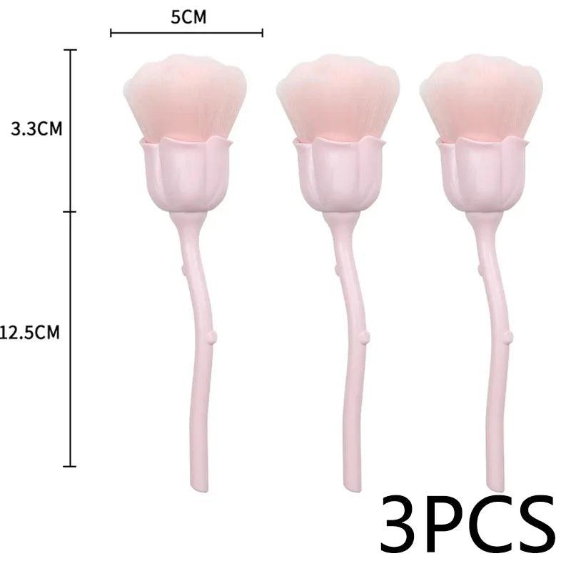 Rose-shaped Soft Brush For Manicure Nail Art Dust Brush Nail Dust Brush Gel Polish Dust Cleaning Nail Brushes Tool Nail Supplies