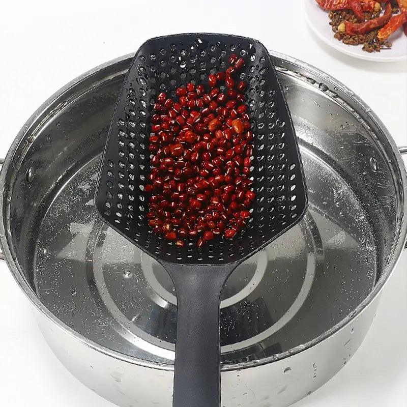 Large Kitchen Strainer Spoon Funnel Oil Filter Ladle