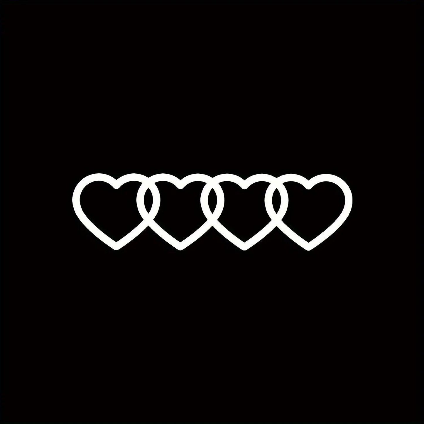 Heart Linked to Heart Car Sticker