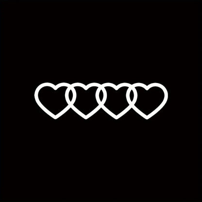 Heart Linked to Heart Car Sticker