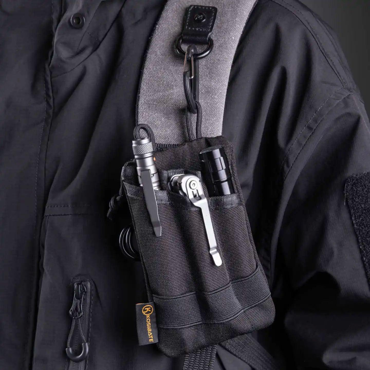 Kosibate Tactical EDC Molle Pouch Mini Wallet Card Key Belt Waist Pack Camping Hiking Hunting Outdoor Coin Purse