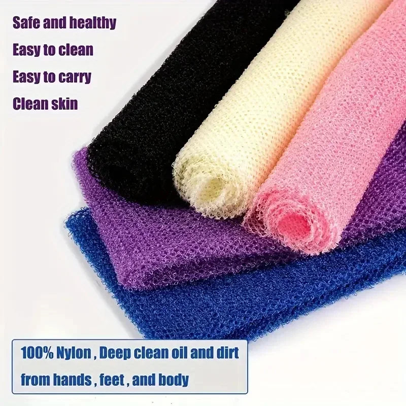 African Exfoliating Sponges Towel Mesh Bath Scrub Washcloth Double Side Wash Bath Loofah for Smooth Skin Back Shower Scrubb