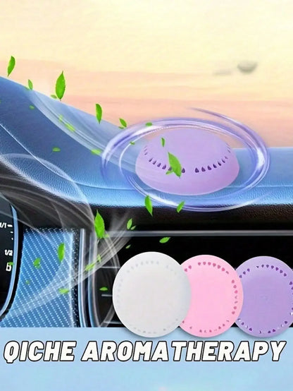 10pcs Long-Lasting Fragrant Air Fresheners, With Included Holders - Solid Color Scented Air Freshener Sheets For Home, Car, Bathroom, Bedroom, Closet And Toilet (Random Color Holders Included)