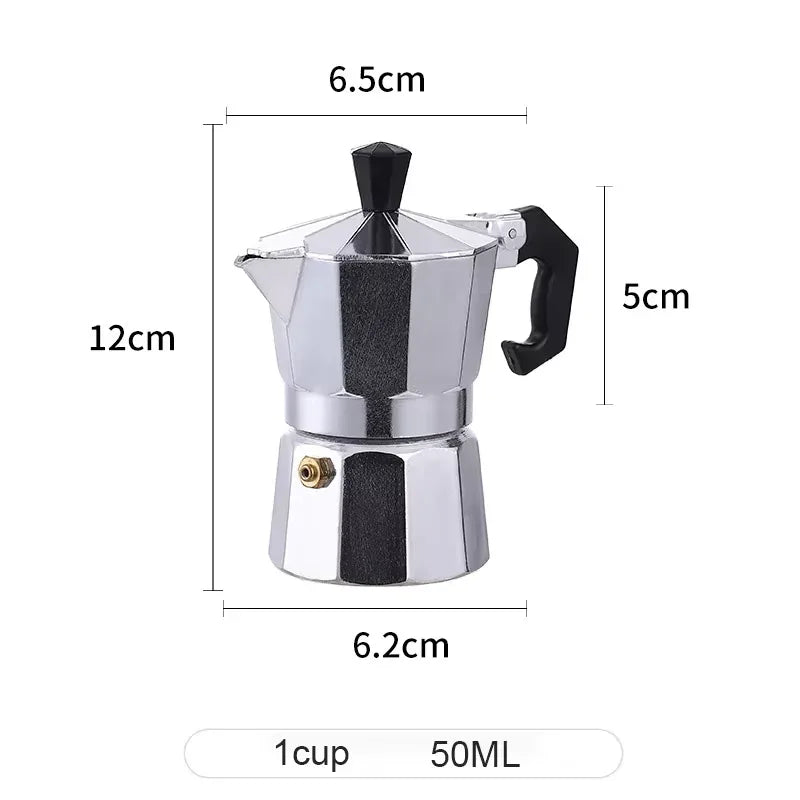 Octagonal Moka Coffee Kettle Latte Percolator Espresso Pot Home Office Travel Outdoor Camping Tableware ﻿Aluminum Coffee Tea Pot