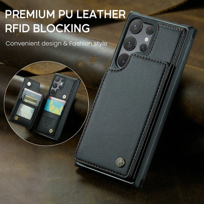 Luxury Flip Card Slot Wallet Leather Stand Case For Samsung Galaxy S25 S24 Ultra S23 FE S22 Plus S21 S20 A55  Protection Cover