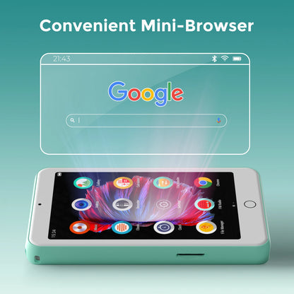 mp3 player bluetooth and wifi, MP3/MP4 music player with video, speakers, FM radio, eBooks, capacity up to 512 GB