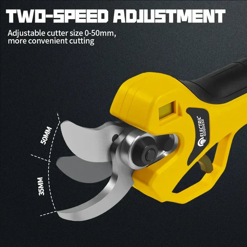 Electric Goddess Brushless 50mm Electric Pruning Shear Cordless Fruit Tree Bonsai Electric Scissors For Dewalt 20V Battery Pin - Urbizia