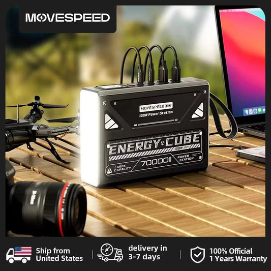 MOVESPEED Z70 Pro Max Power Bank 70000mAh 140W PD Fast Charge Powerbank External Battery USB C for iPhone Laptop Outdoor