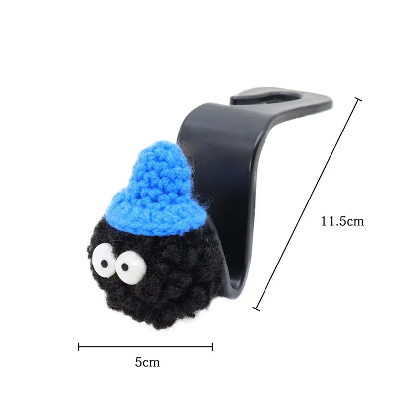 2PCS Cute Cartoon Ball Toy Car Seat Back Hooks Storage Vehicle Headrest Organizer Hanger for Groceries Bag Handbag Decoration - Urbizia