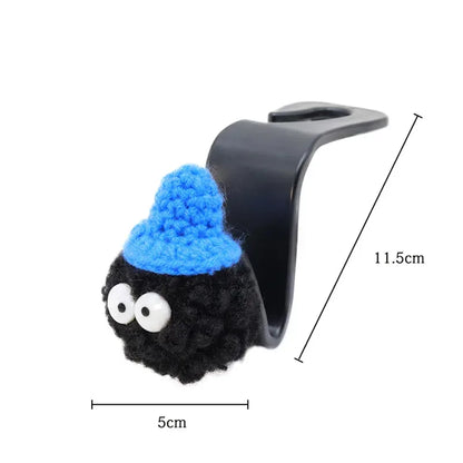 2PCS Cute Cartoon Ball Toy Car Seat Back Hooks Storage Vehicle Headrest Organizer Hanger for Groceries Bag Handbag Decoration - Urbizia