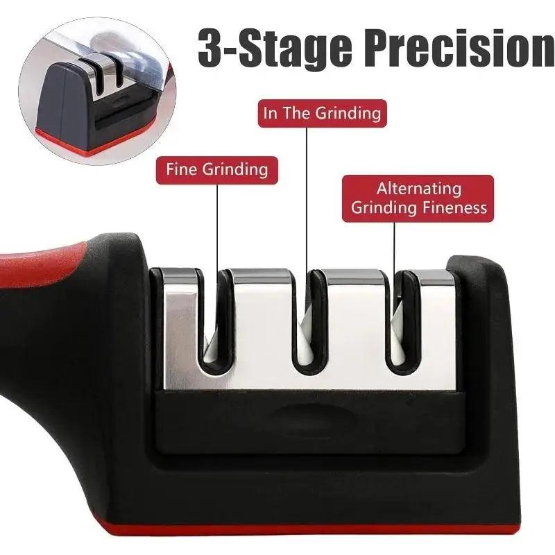 3-Segment Kitchen Knife Sharpener Tool