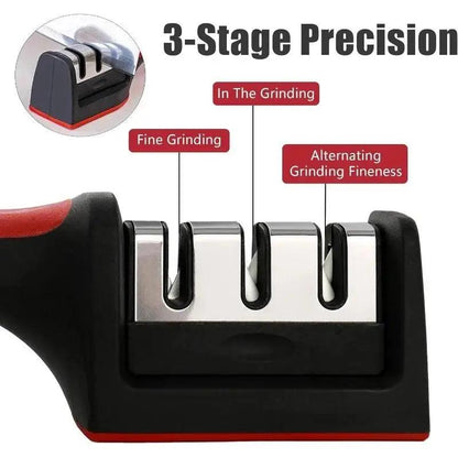 3-Segment Kitchen Knife Sharpener Tool