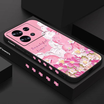 Floral Lanyard Soft TPU Case for Xiaomi Redmi & Poco Series