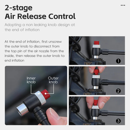 WEST BIKING 400PSI Bicycle Air Pump High Pressure MTB Bicycle Pump Front Fork Rear Suspension Pressure Gauge Schrader Valve