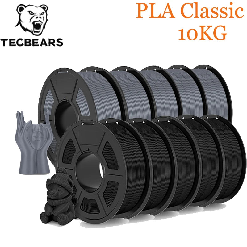 TECBEAS PLA Claissc 3D Printer Filament Neatly Wound Coloful High Toughness 1.75mm FDM For Fast Delivery Support Custom Colors
