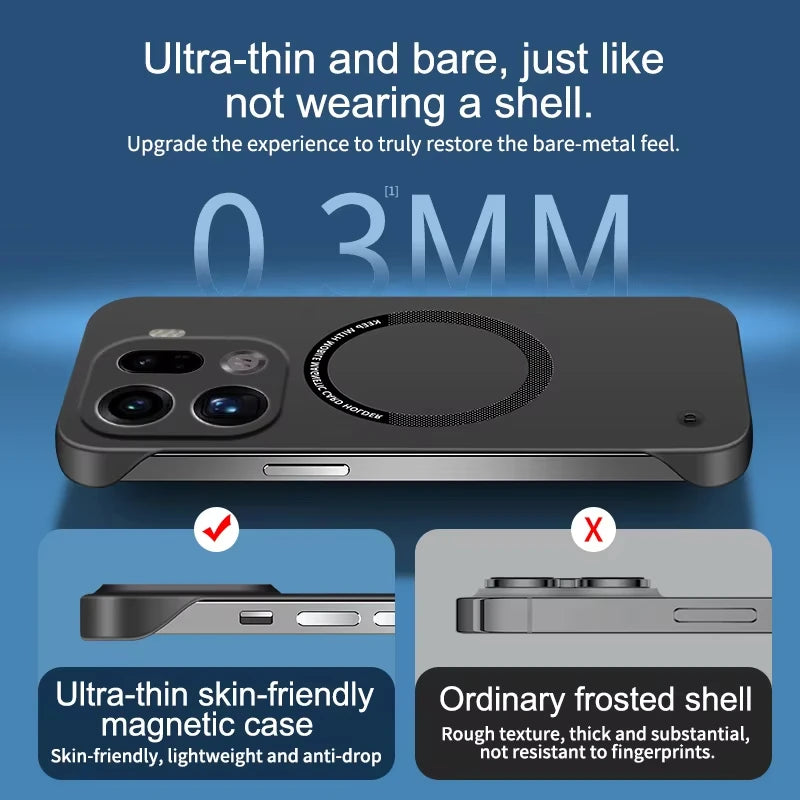 Ultra Slim Case For OnePlus 15 13 Luxury Color Frameless Magnetic Wireless Charging Hard PC Matte Phone Cover Fundas