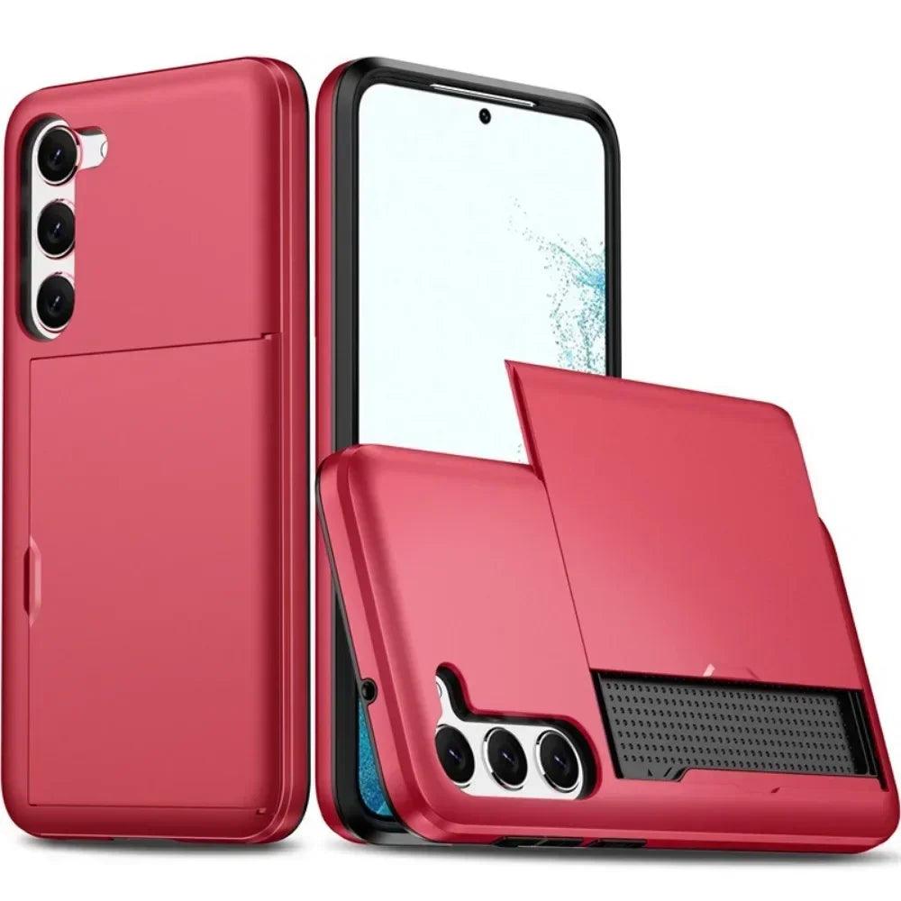 Wallet Card Holder Shockproof Case for Samsung Galaxy