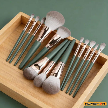 14Pcs Soft Fluffy Makeup Brushes Set, Cosmetic Powder Eye Shadow Foundation Blush Blending Tools