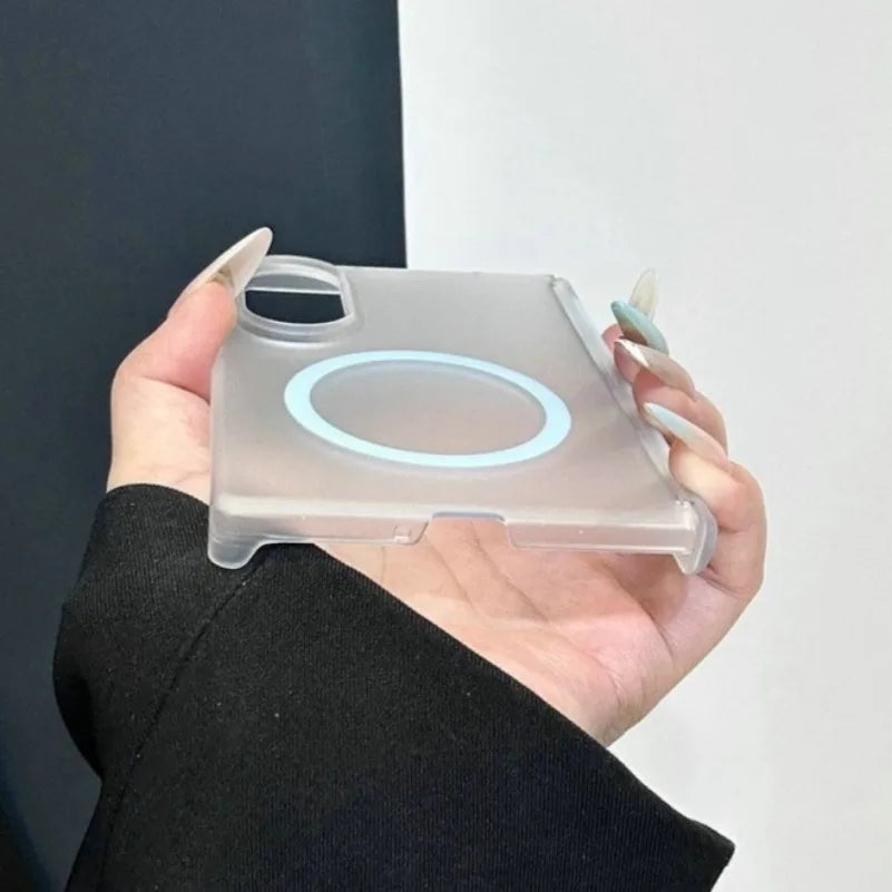 Luxury Hinge Protect Matte Frosted Semi-Transparent for Magsafe Case For Samsung Z Fold 8 Ultra Fold8 Wide Galaxy Z Fold 6 7