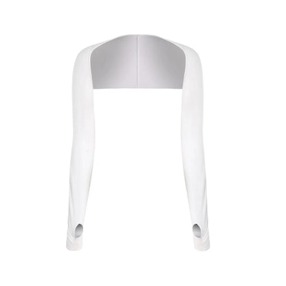 One-piece Ultra-thin Shawl Arm Sleeves Ice Silk Long Gloves Breathable Sun Protection Anti UV Hand Cover Warmer Outdoor Sports