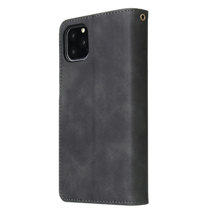Premium Leather Wallet Case For iPhone 16 15 14 13 12 11 17 Pro Max Plus 17Air 16e Zipper Wallet Card Slots Magnetic Flip Cover